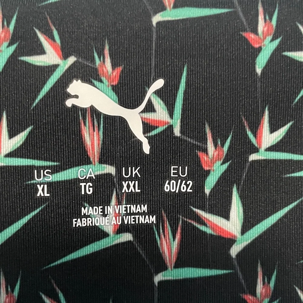 Puma Black Polo with Geometric Pattern - Picture 3 of 3